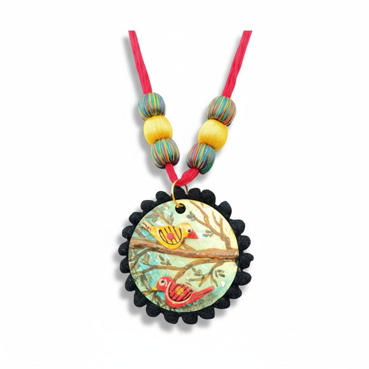 Songbird Hand-Painted Necklace