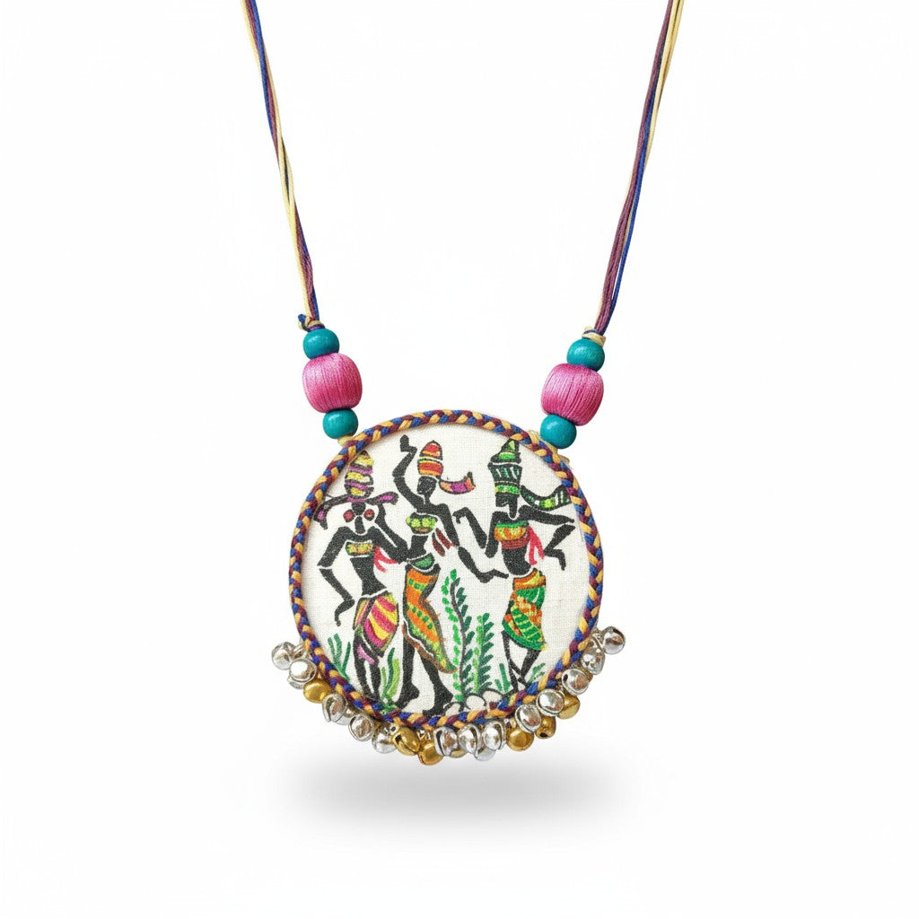 Tribal-rhythm Hand-painted Necklace