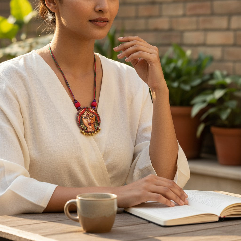 Badhu Hand-painted Necklace