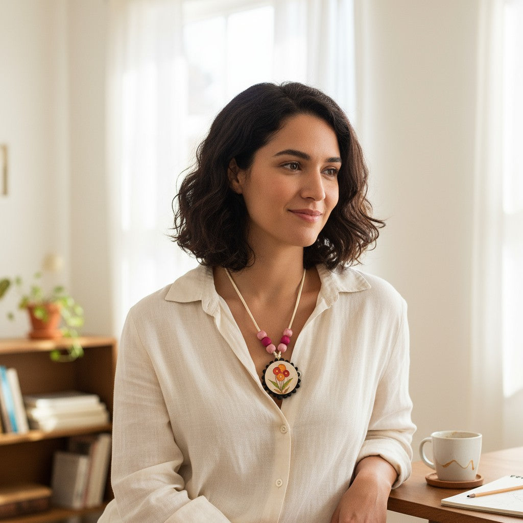 Banaphula Hand-painted Necklace