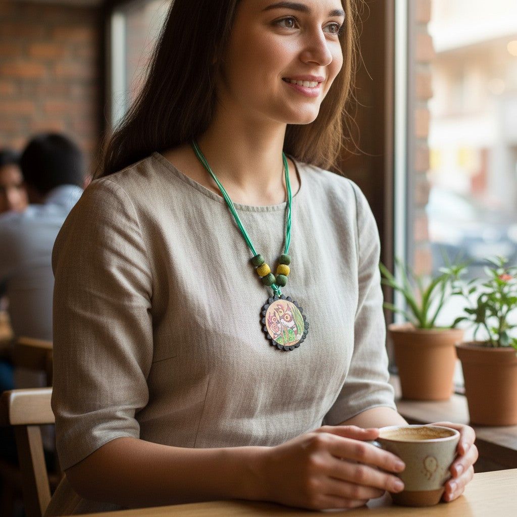Bihanga Hand-painted Necklace