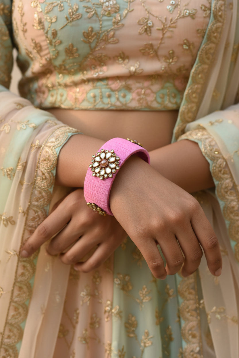 Roselle Silk Thread Bangle
