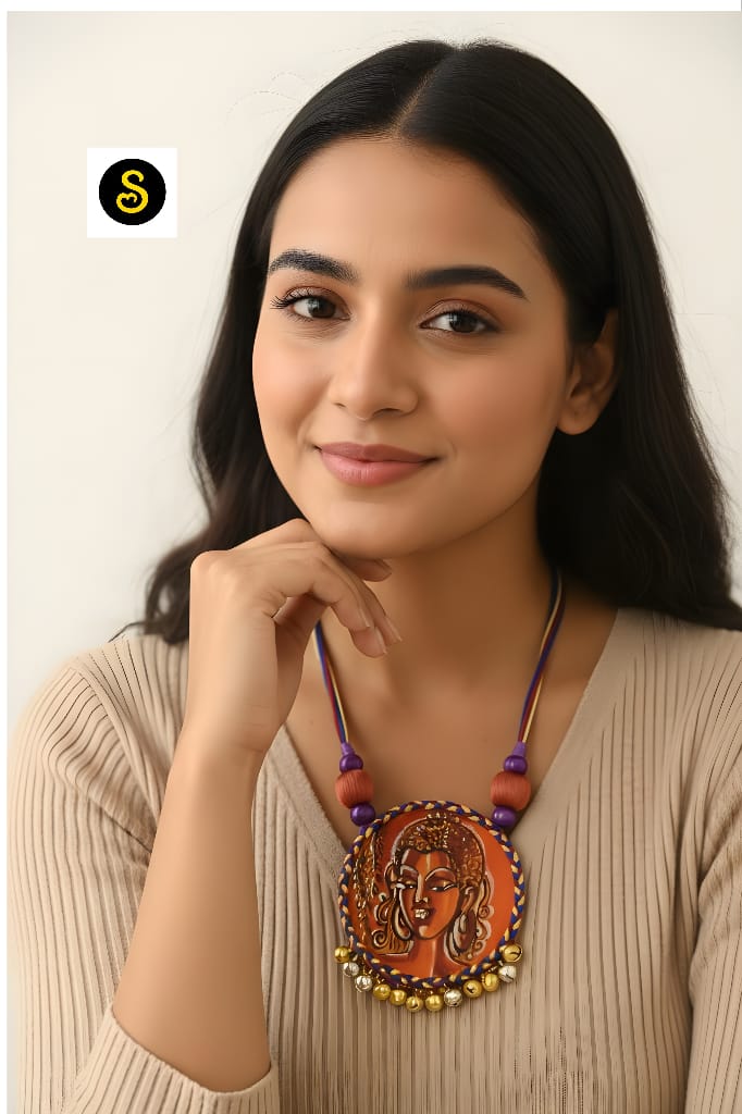 Divine Grace Hand-Painted Necklace