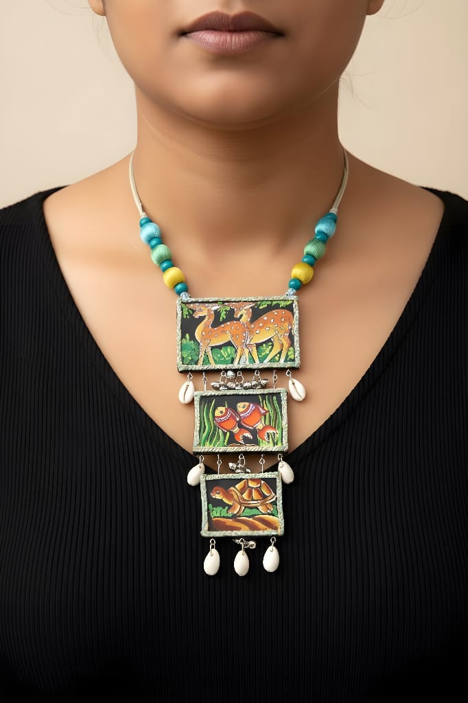Haar-moni Hand-Painted Necklace