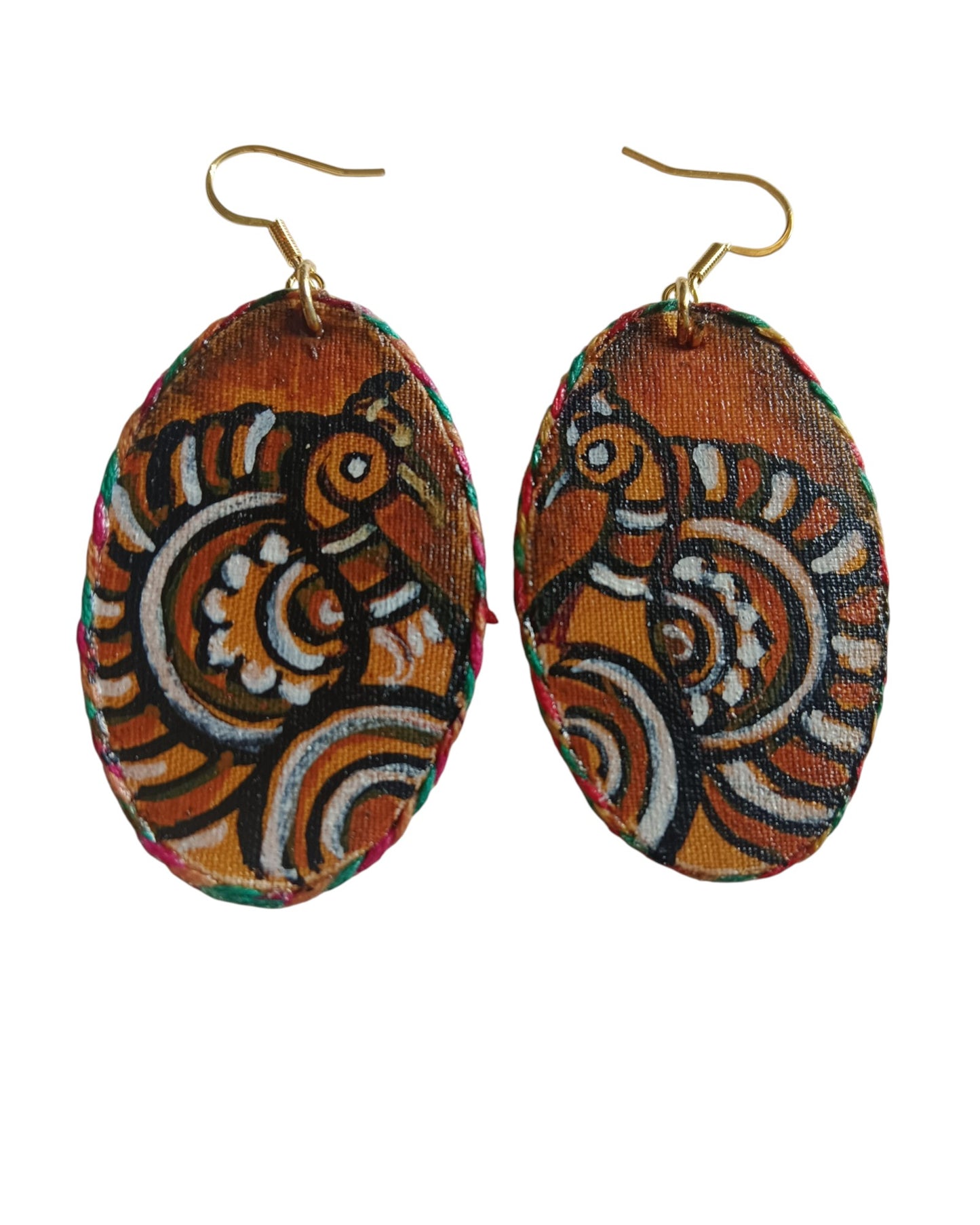 Peacock Whirl Earrings