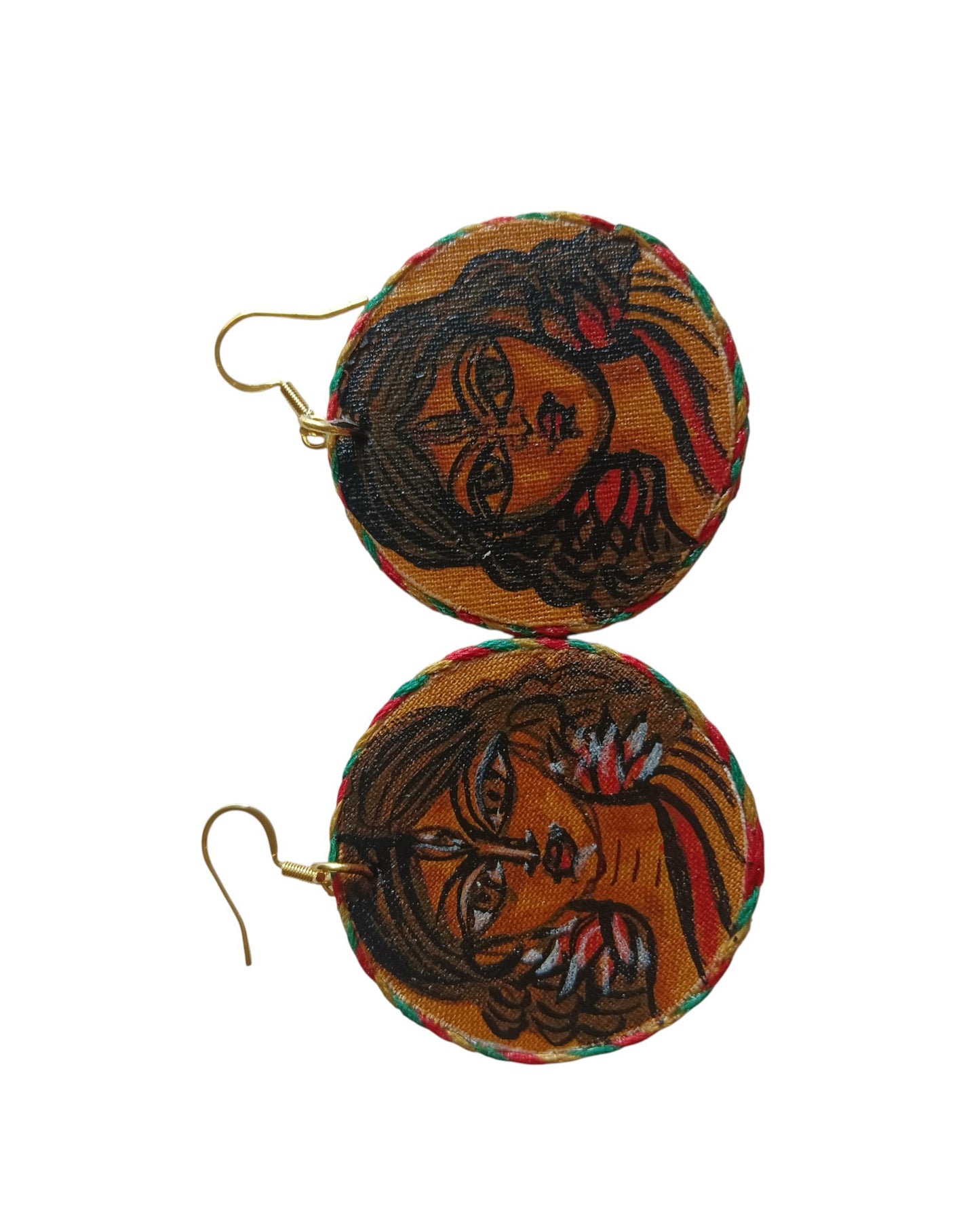 Folk Faces Earrings