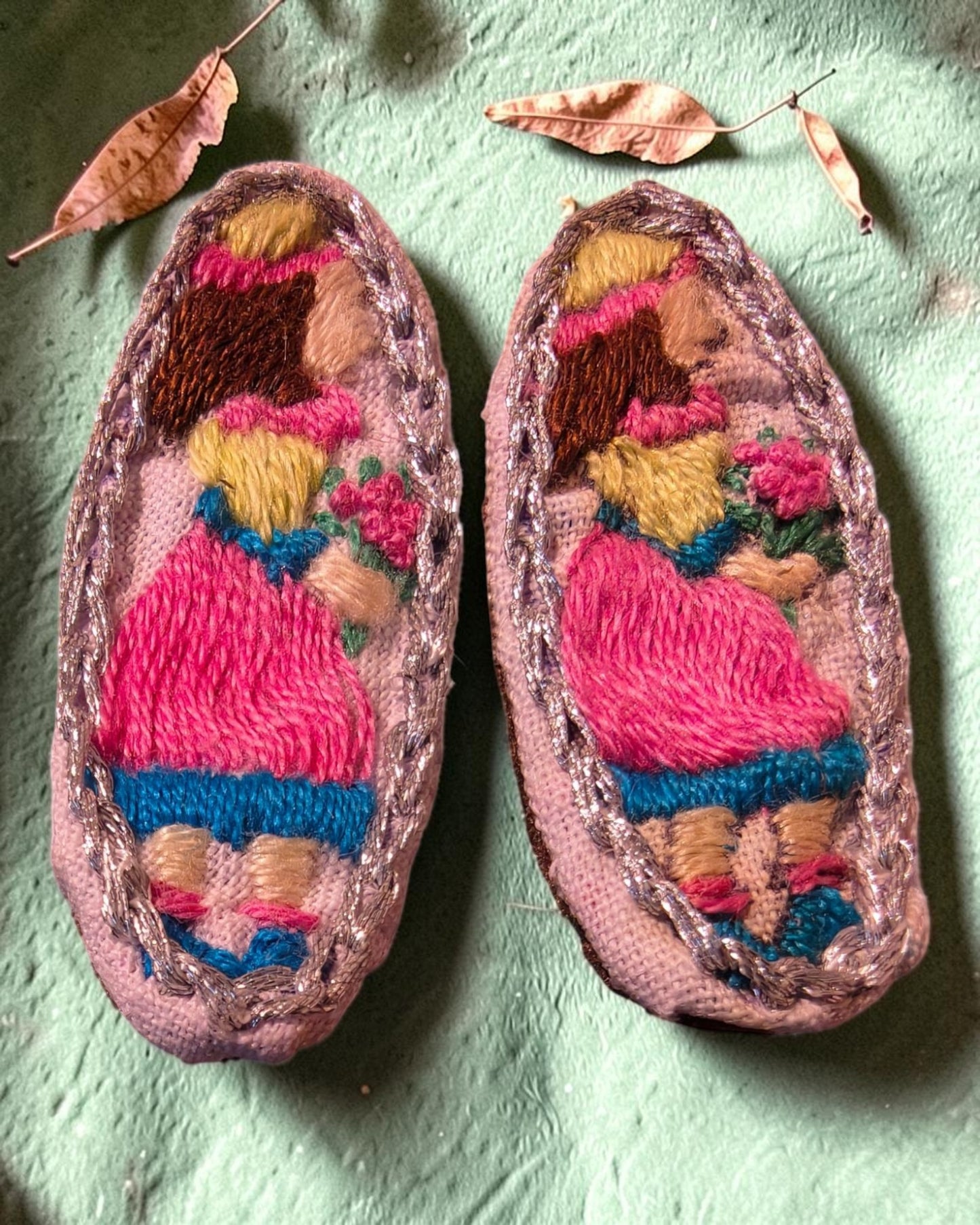 Gulbahaar Hand-Embroidered Hair Clips