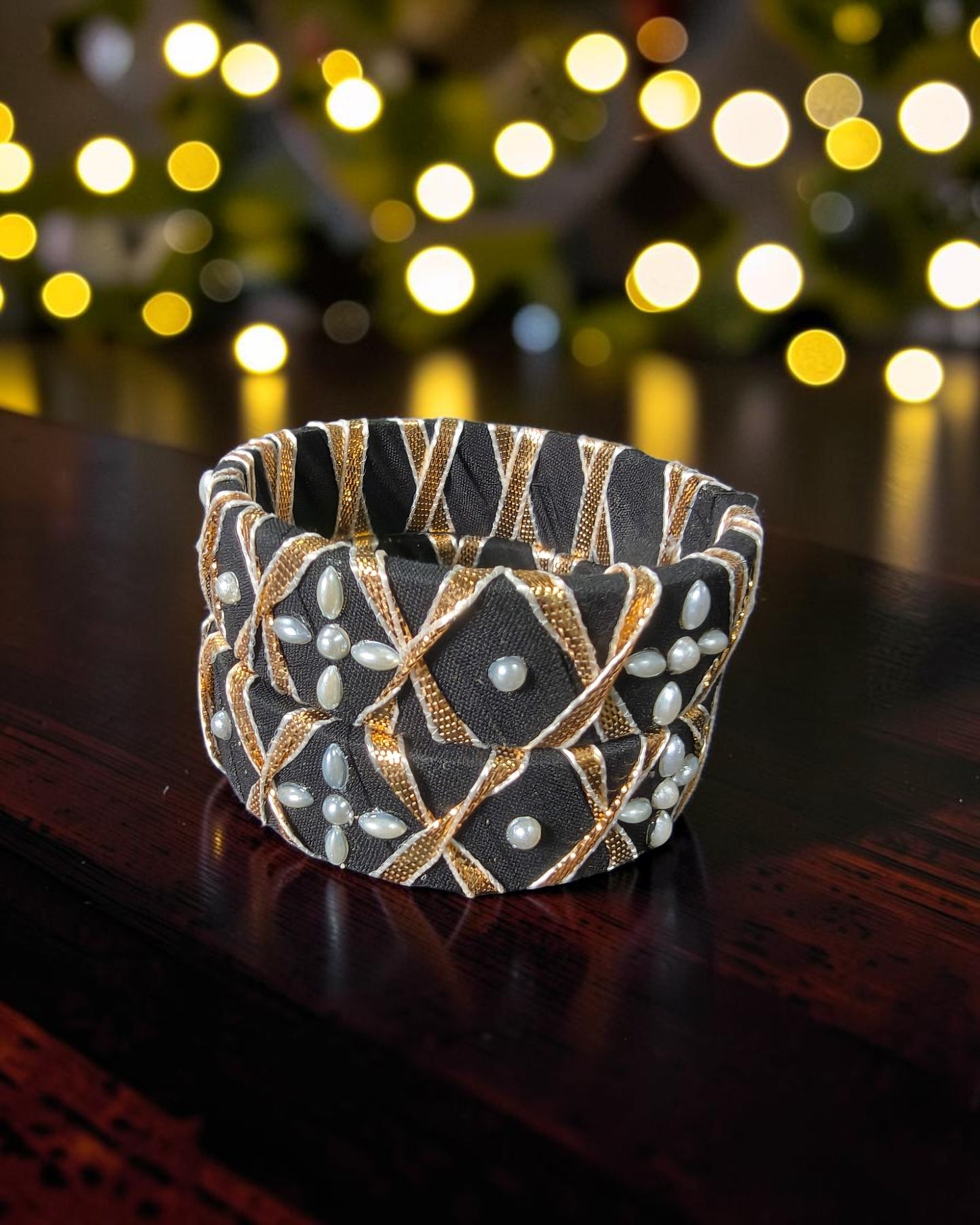 Midnight Bloom Fabric Bangles