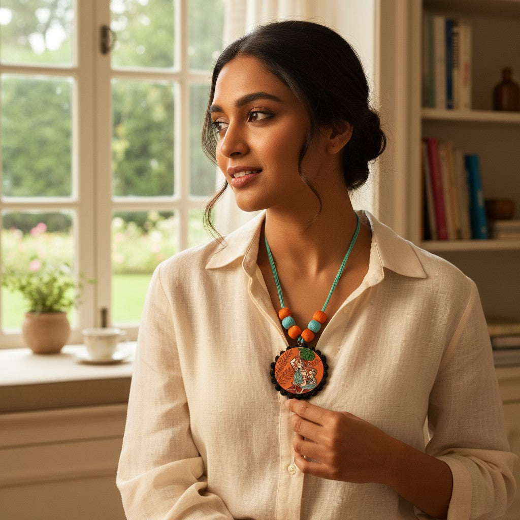 Maa Hand-painted Necklace