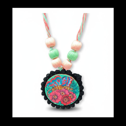 Mariposa Hand-painted Necklace
