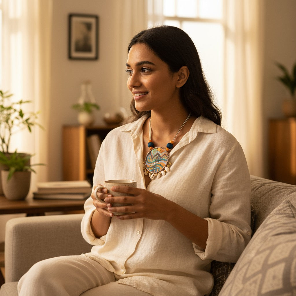 Palli Hand-painted Necklace