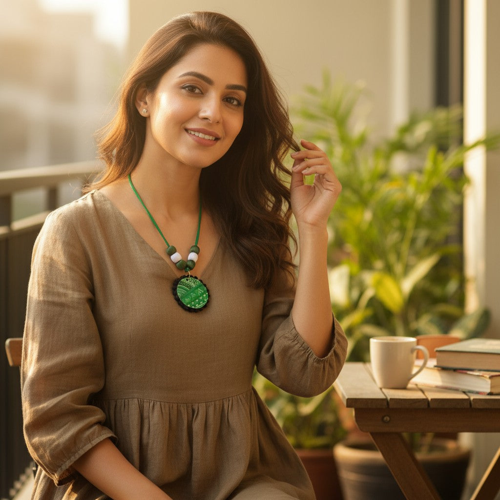 Vrinda Hand-painted Necklace