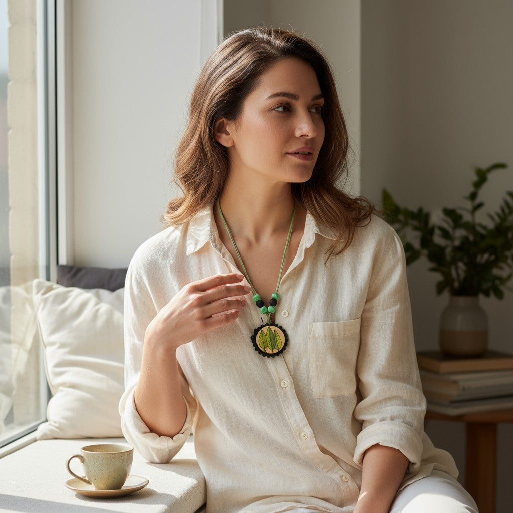 Vanya Hand-painted Necklace