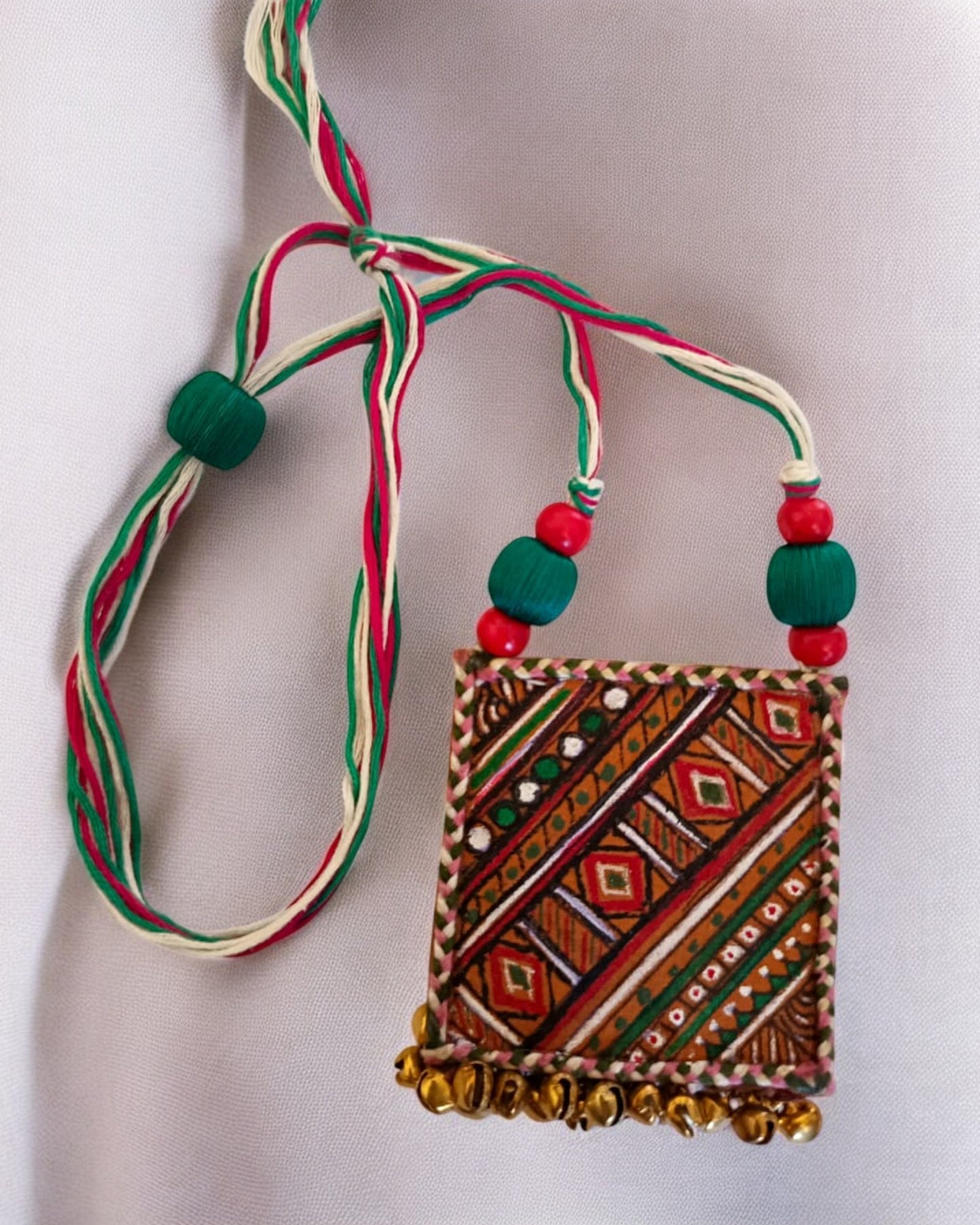 Folk-fusion Hand-painted Necklace