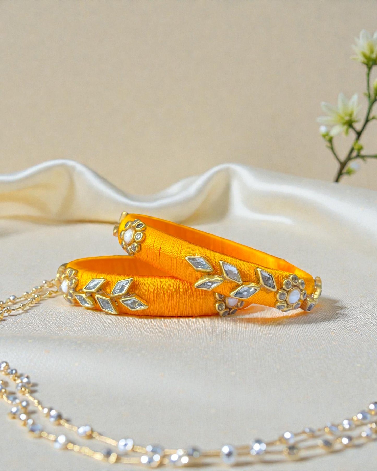 Suvarna Kundan Silk Bangle