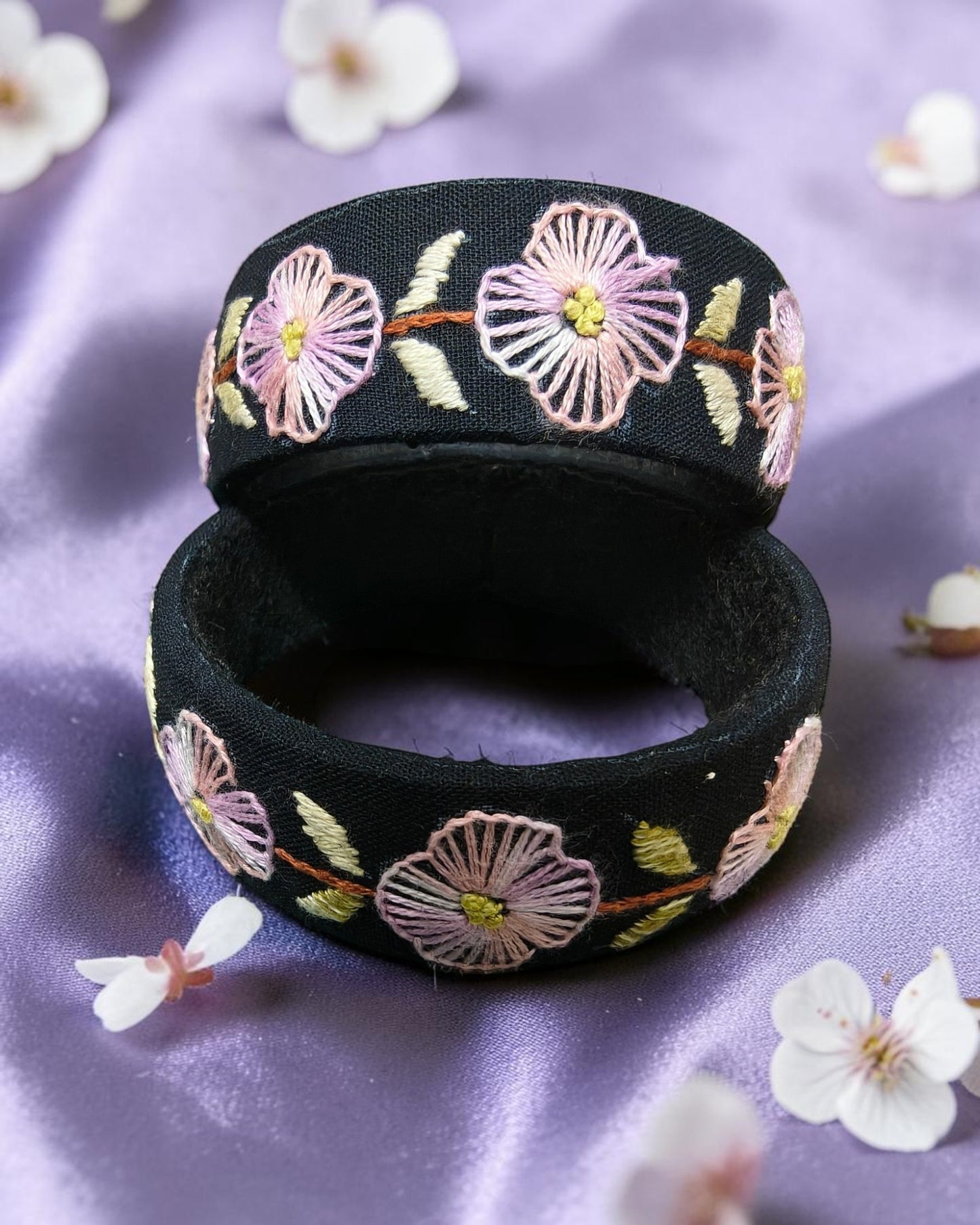 Midnight Blush Bloom Bangles