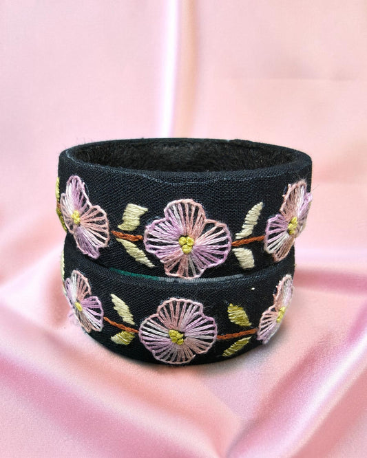 Midnight Blush Bloom Bangles