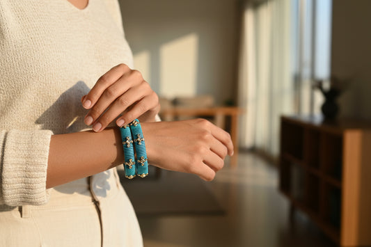 Neel Kundan Bangles