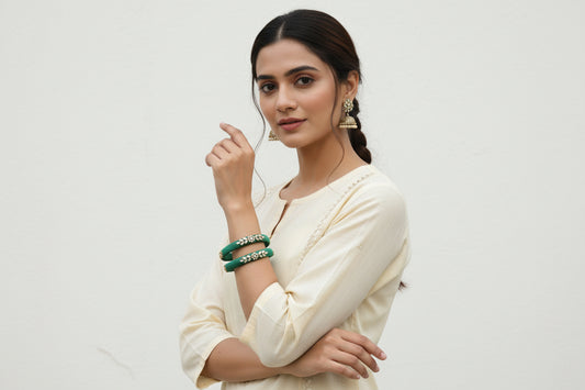 Gulnaar Kundan Bangles