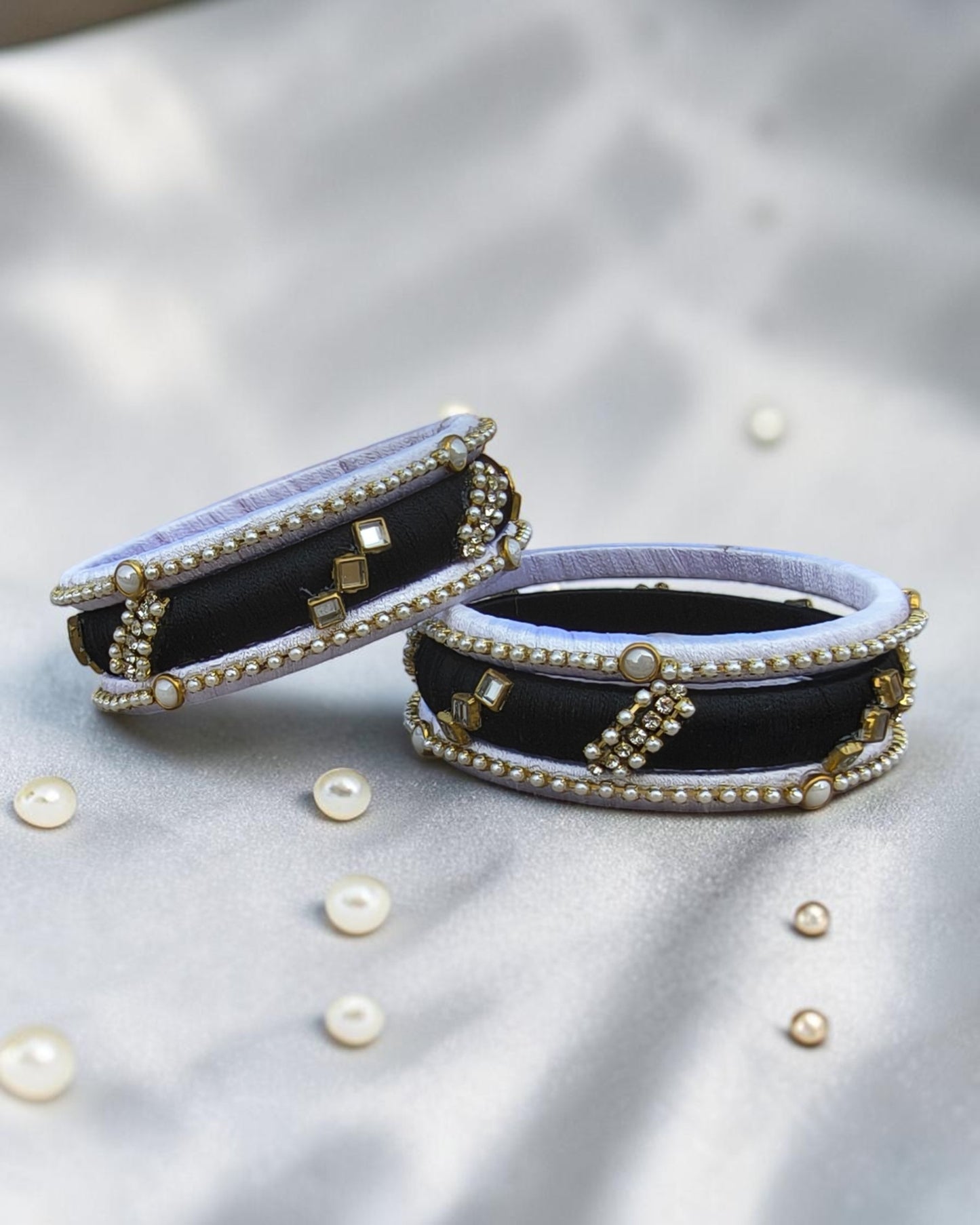 Midnight Pearl Bangles