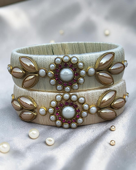 Ivory Pearl Grace Bangles