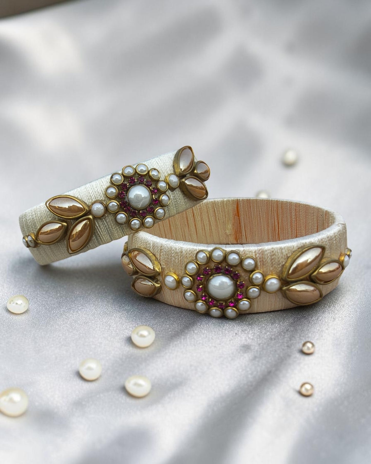 Ivory Pearl Grace Bangles