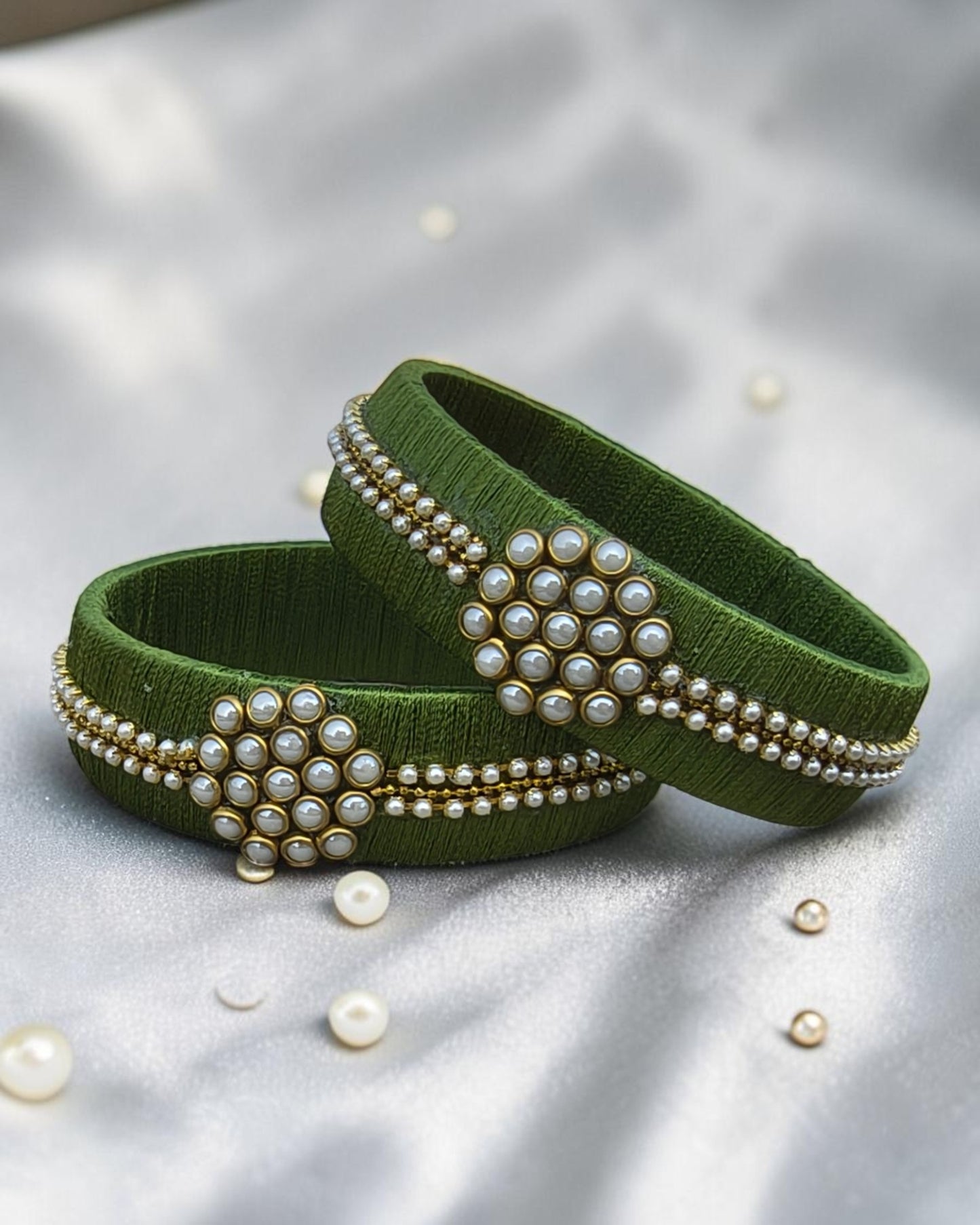Emerald Pearl Bangles