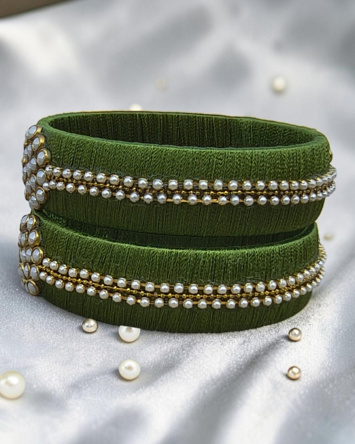 Emerald Pearl Bangles
