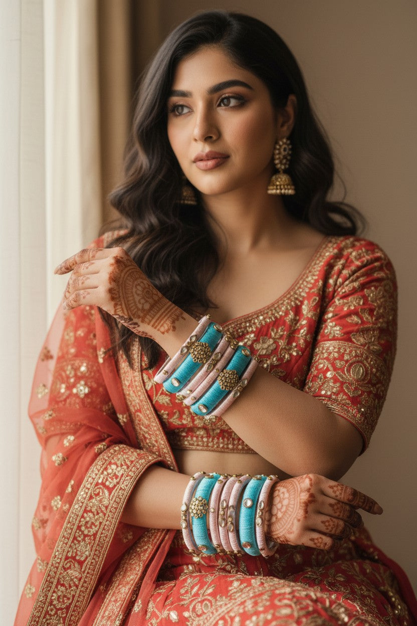 Neel Gulabi Bangles