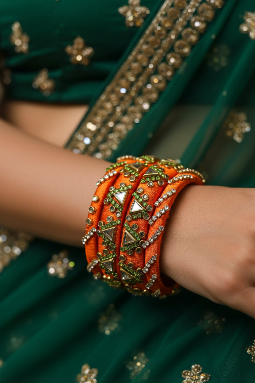 Kesariya Utsav Stack Bangles