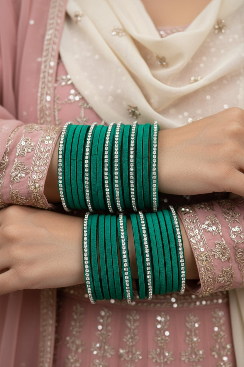 Panna Shimmer Stack Bangles