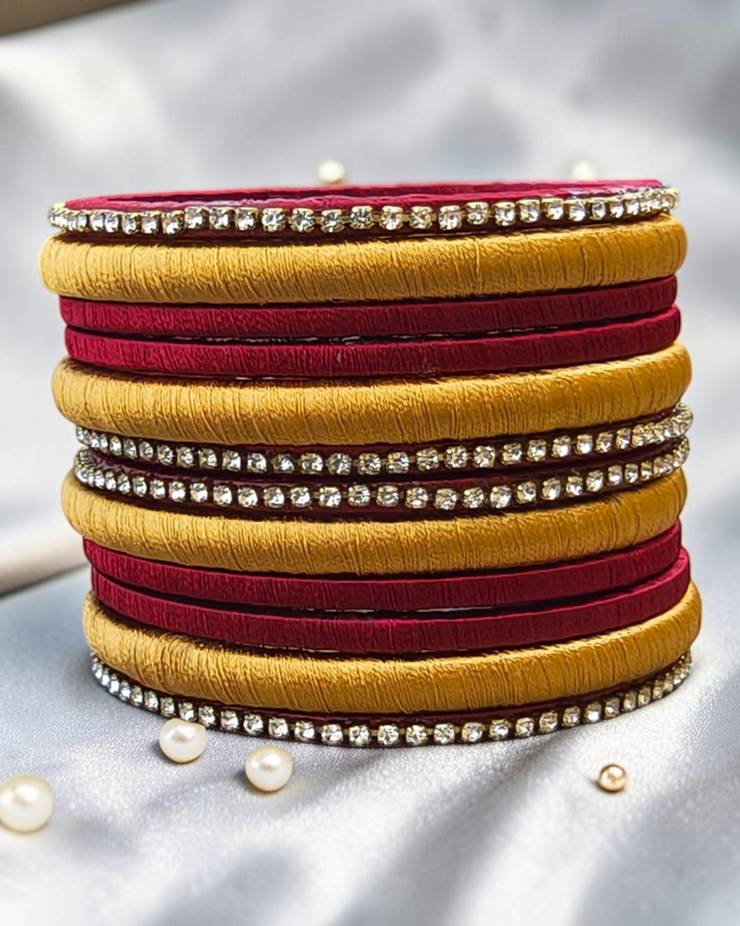 Raktima Kundan Stack Bangles