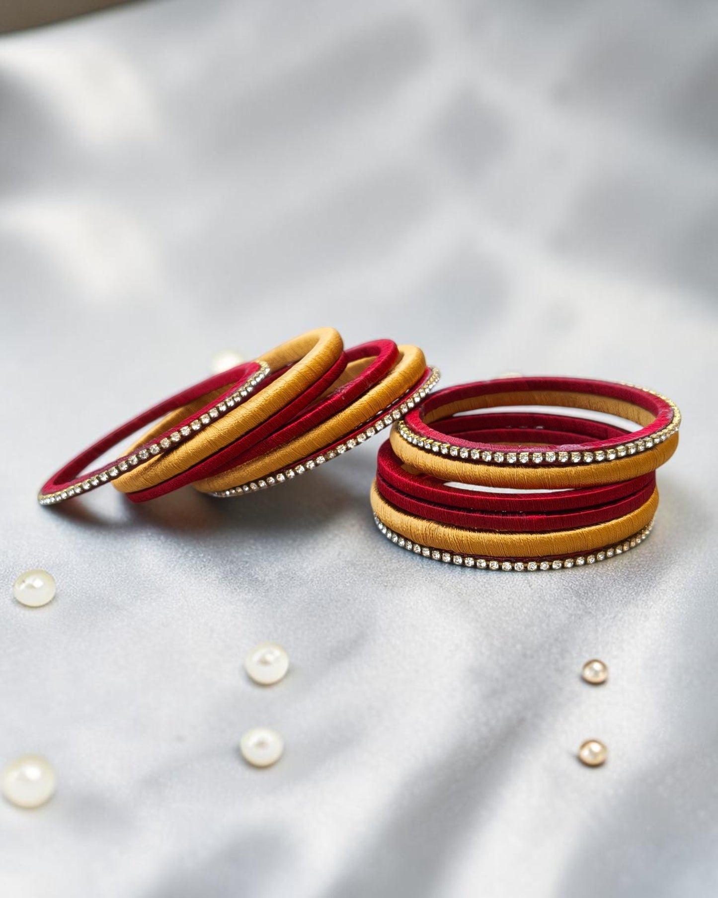 Raktima Kundan Stack Bangles