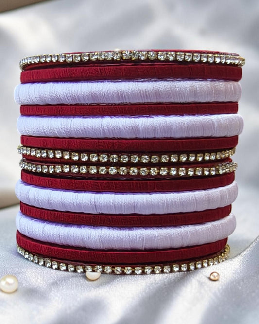 Chandrika Crimson Stack Bangles