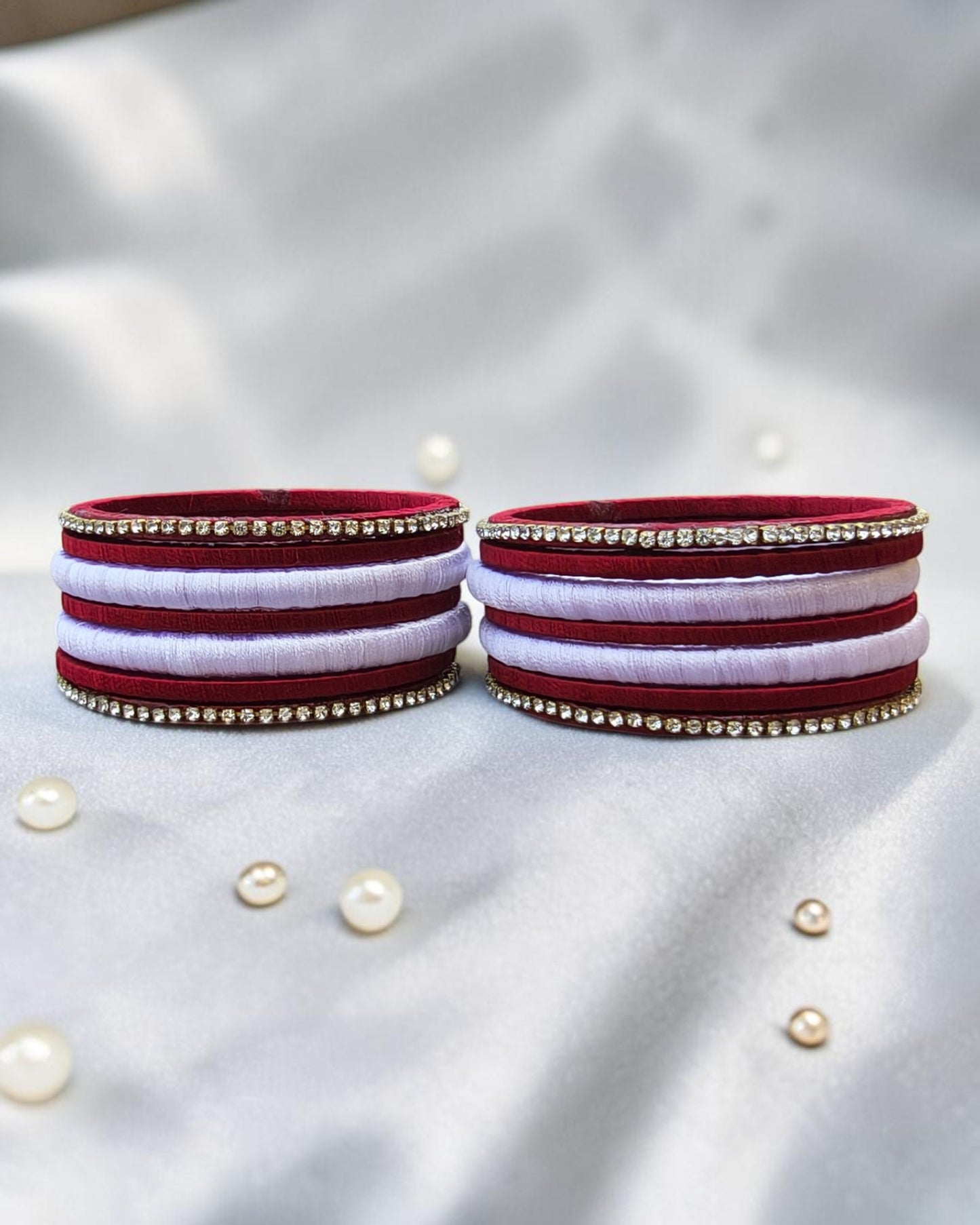 Chandrika Crimson Stack Bangles