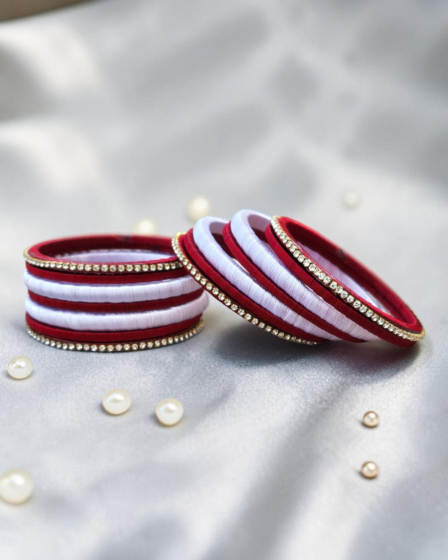 Chandrika Crimson Stack Bangles