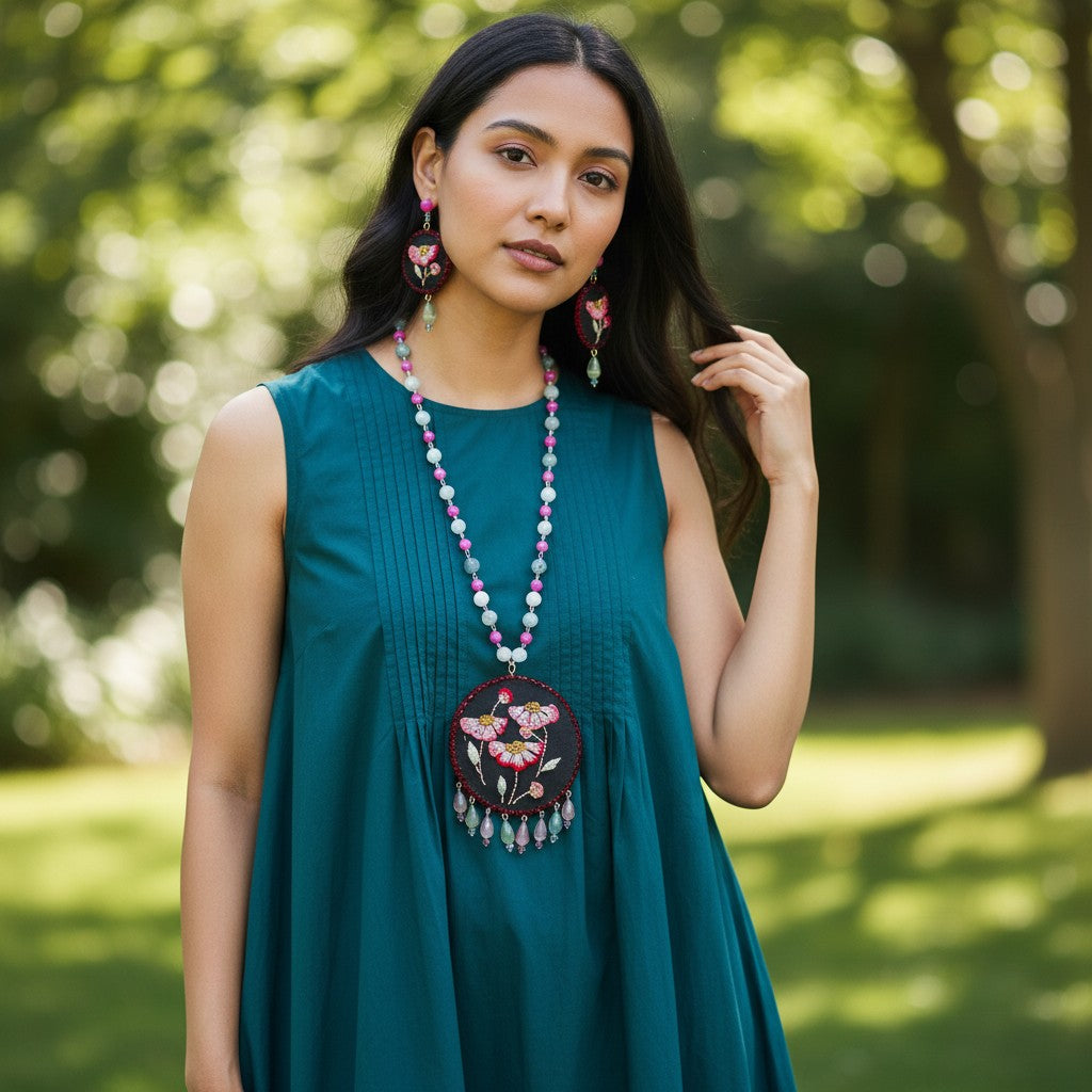 Gulnaar Garden Long Necklace Set