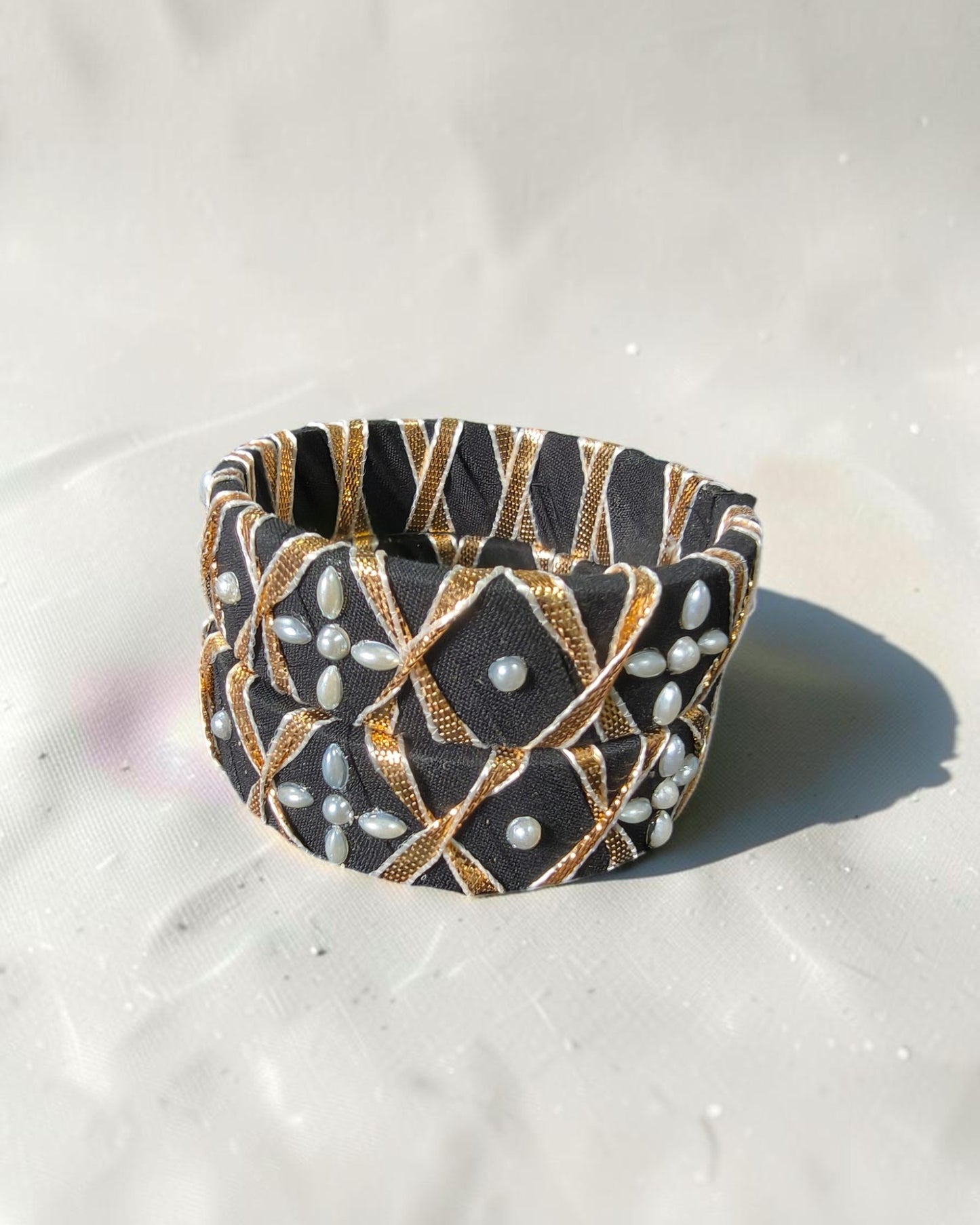 Midnight Bloom Fabric Bangles