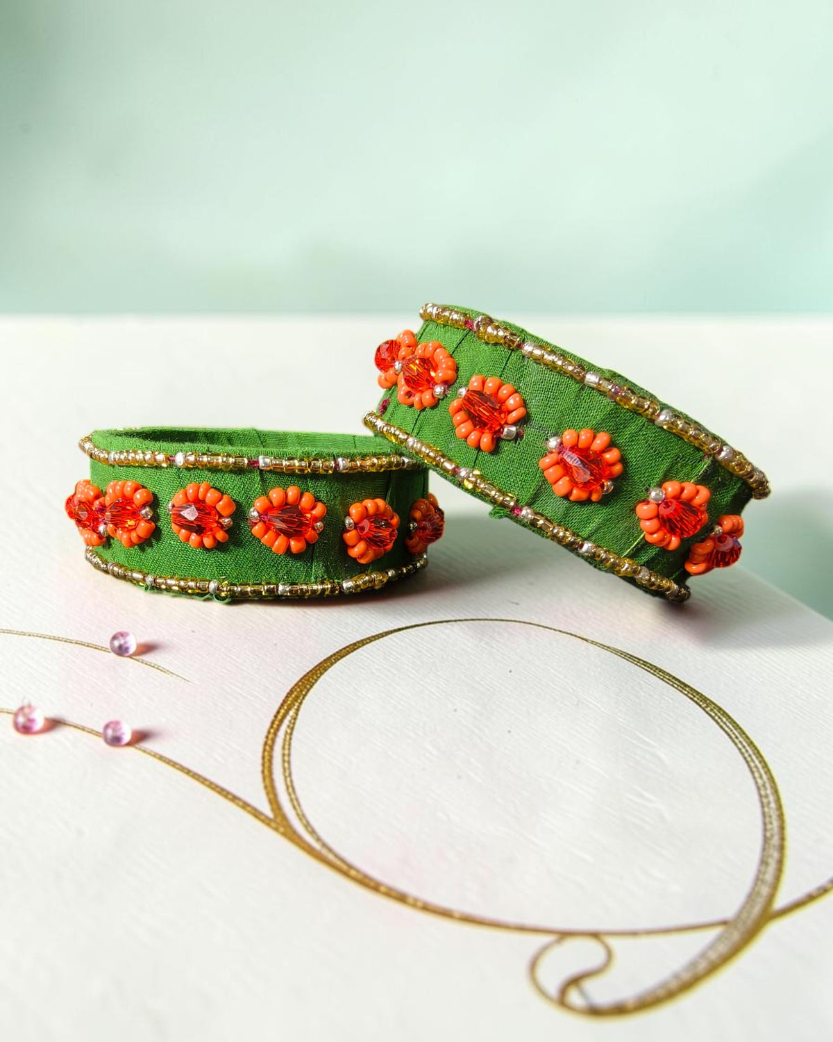 Marigold Meadow Fabric Bangles