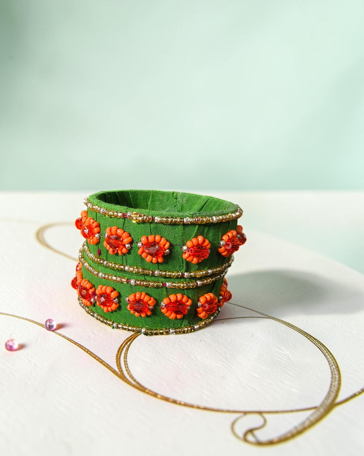 Marigold Meadow Fabric Bangles