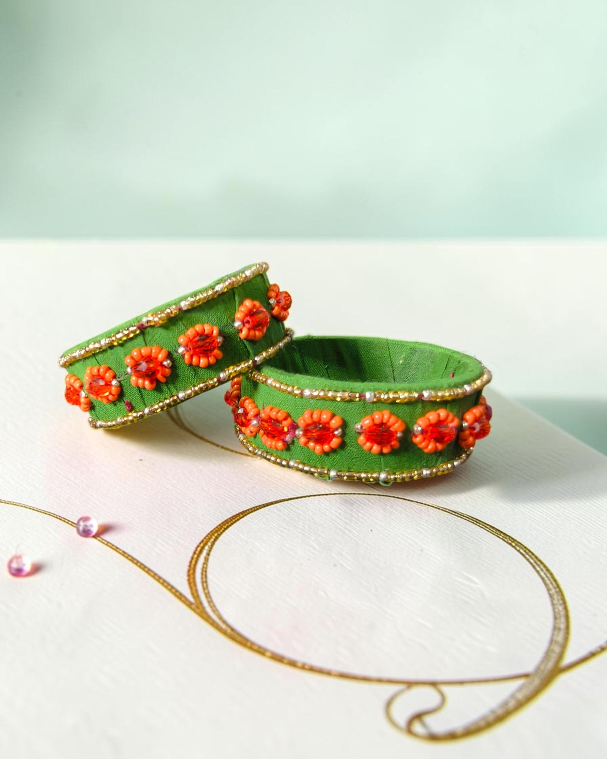 Marigold Meadow Fabric Bangles