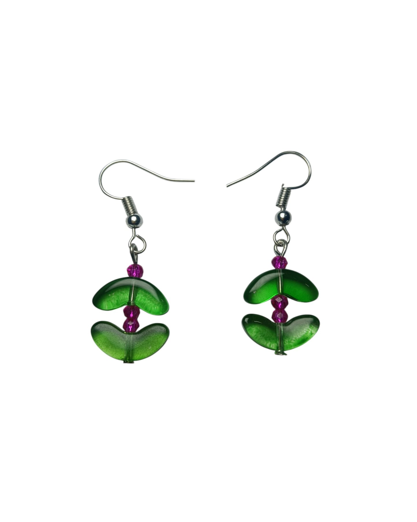 Emerald Petal Earrings