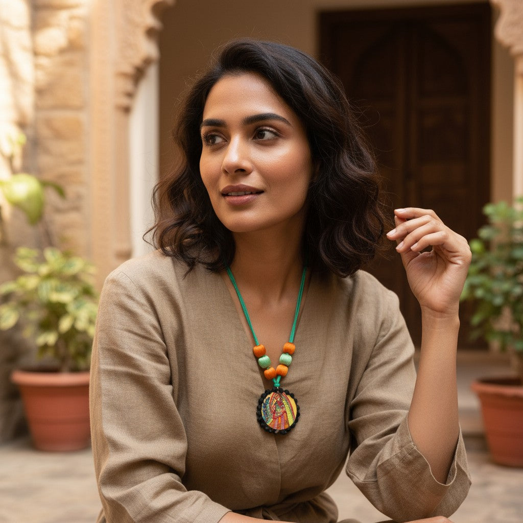 Naari Hand-painted Necklace