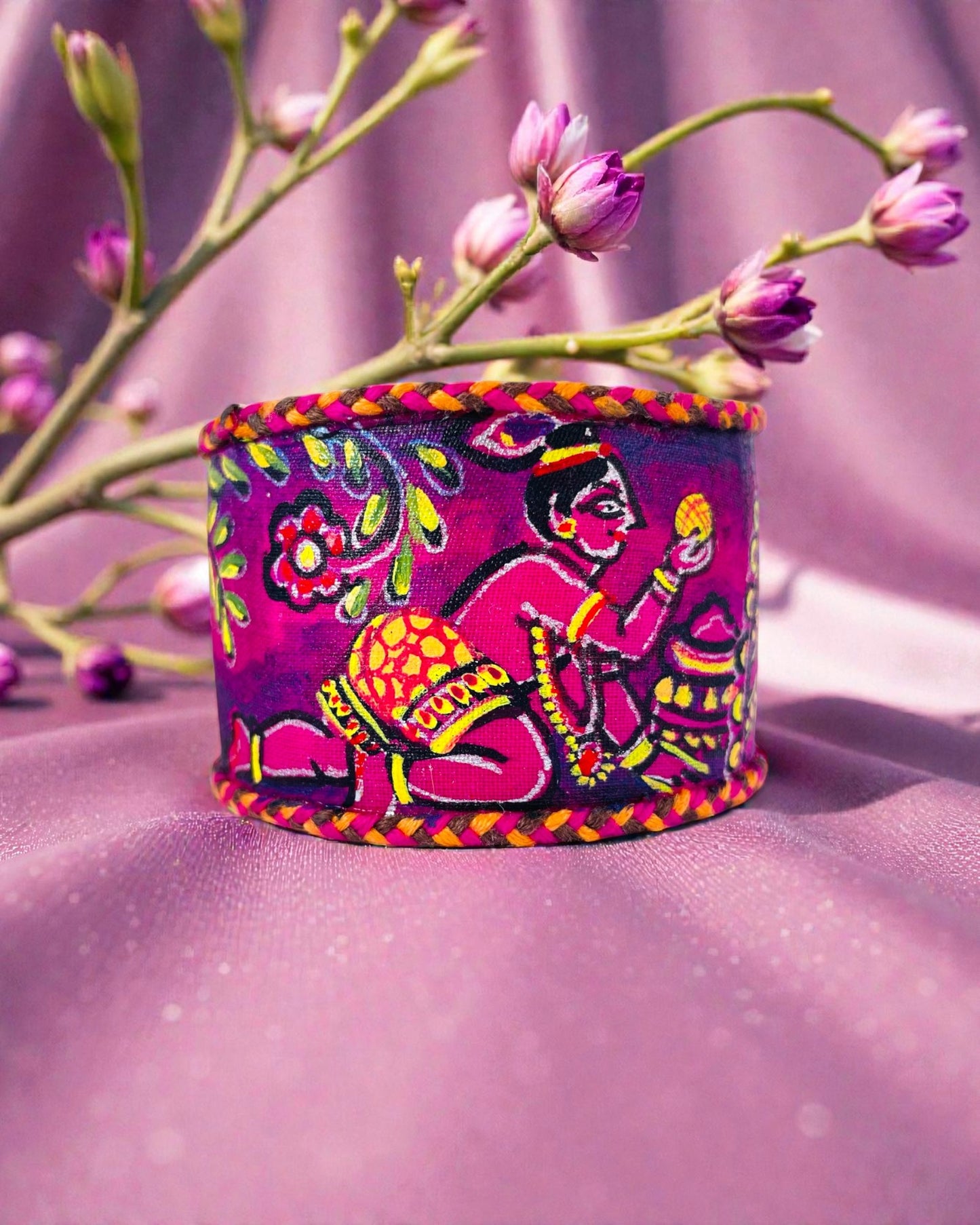 Makhan Leela Hand-painted Bangle