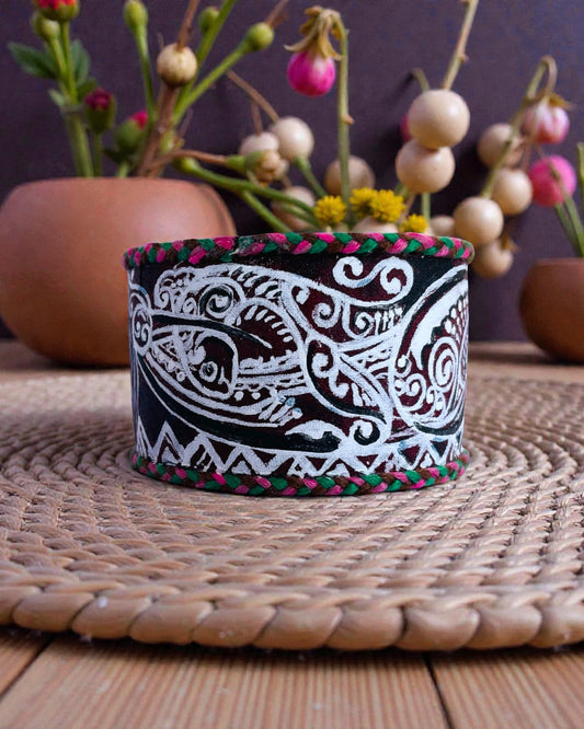Shwet Pakshi Hand-painted Bangle