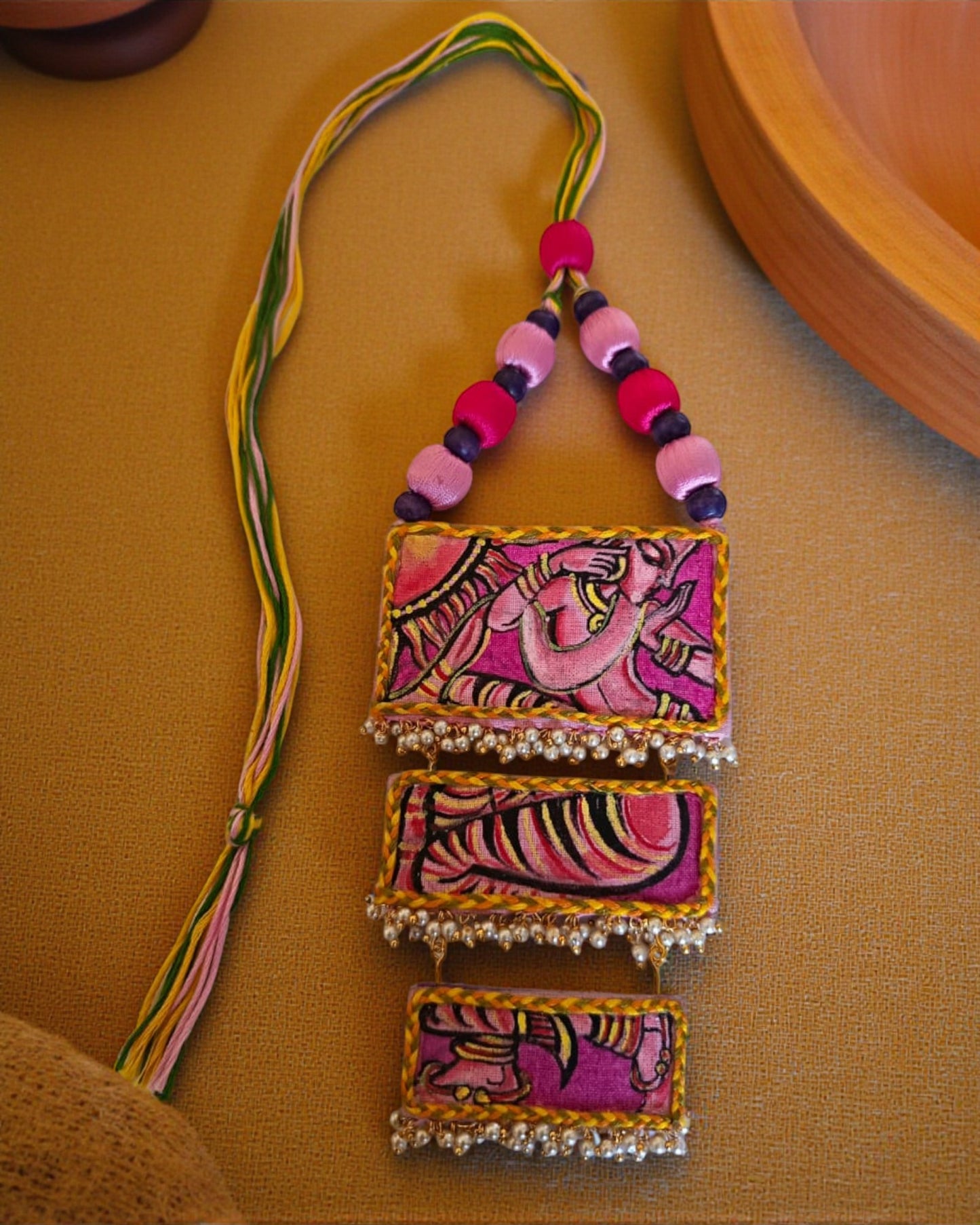 Apsara Hand-Painted Necklace