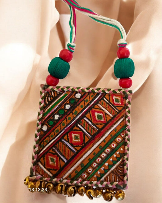 Folk-fusion Hand-painted Necklace