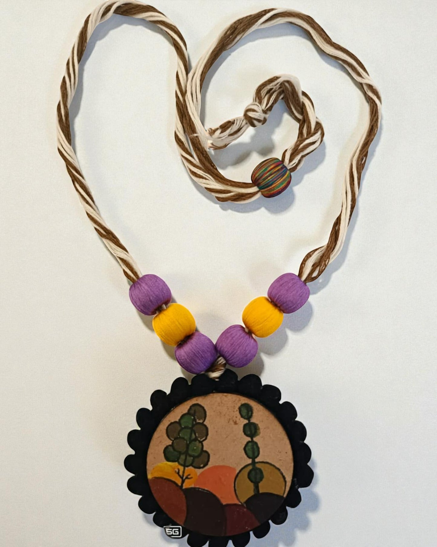 Brukhya Hand-painted Necklace