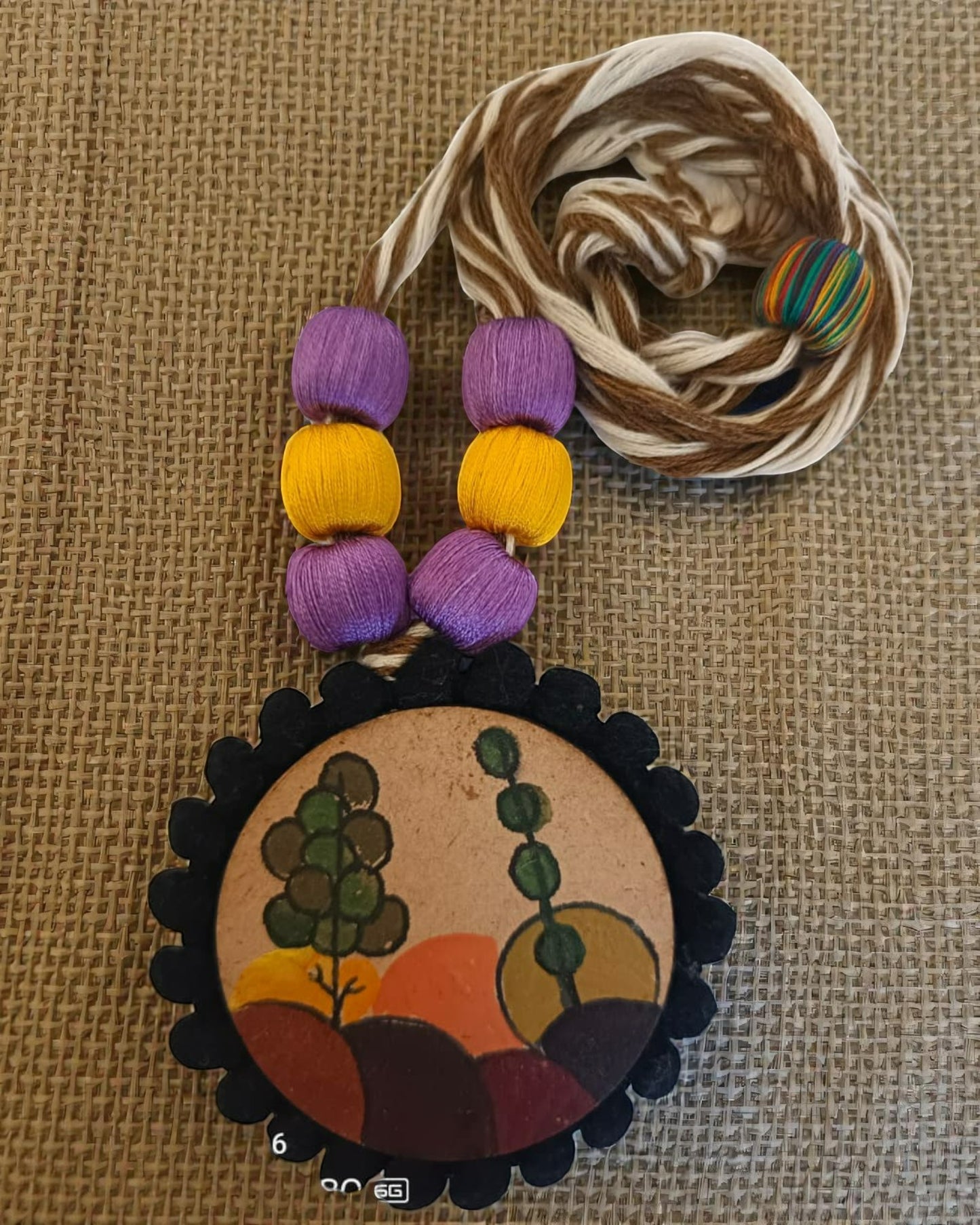 Brukhya Hand-painted Necklace