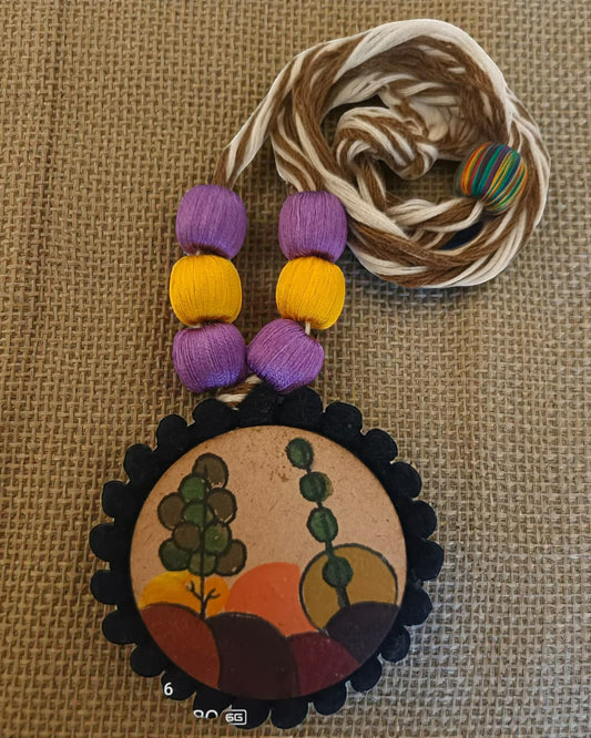 Brukhya Hand-painted Necklace